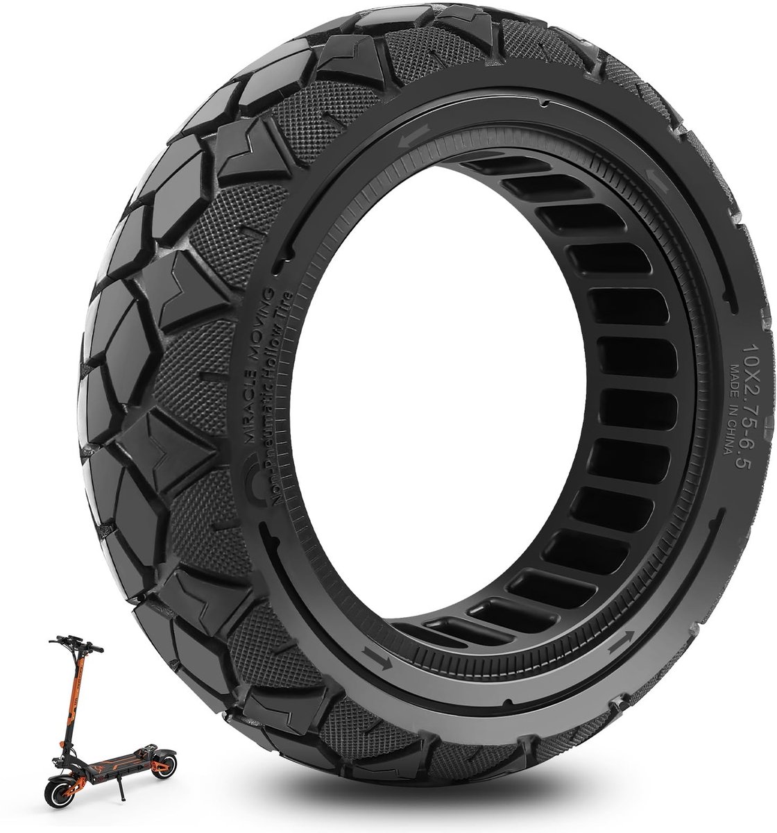 Omgoods - 10x2.75-6.5 Vervangingsband voor Elektrische Scooter - Hoge Elasticiteit
