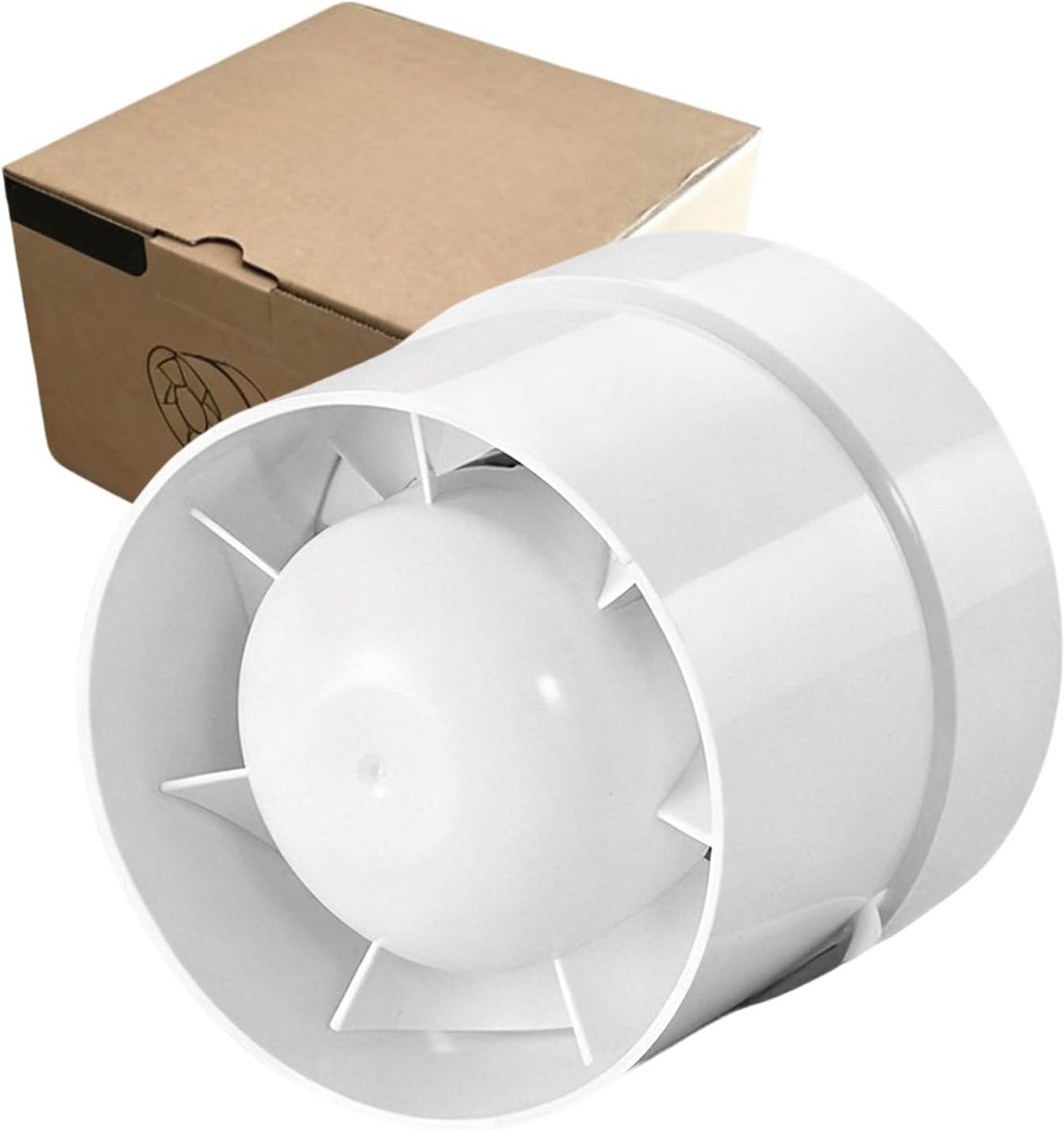 100 mm, stil, axiale afvoerventilator, 14 W, 100 m³/h, energiebesparend, voor badkamer, toilet, kelder, keuken, garage, pvc, 110/100 mm