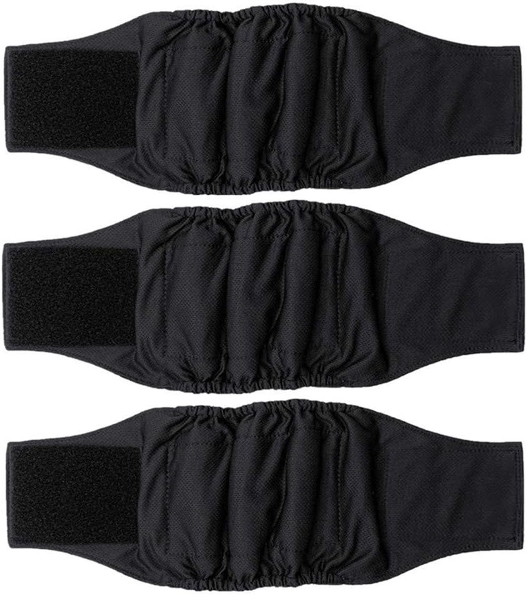Luiers voor mannelijke honden (verpakking van 3) - wasbare hondenluiers hond buikband L (taille: 50-62cm))