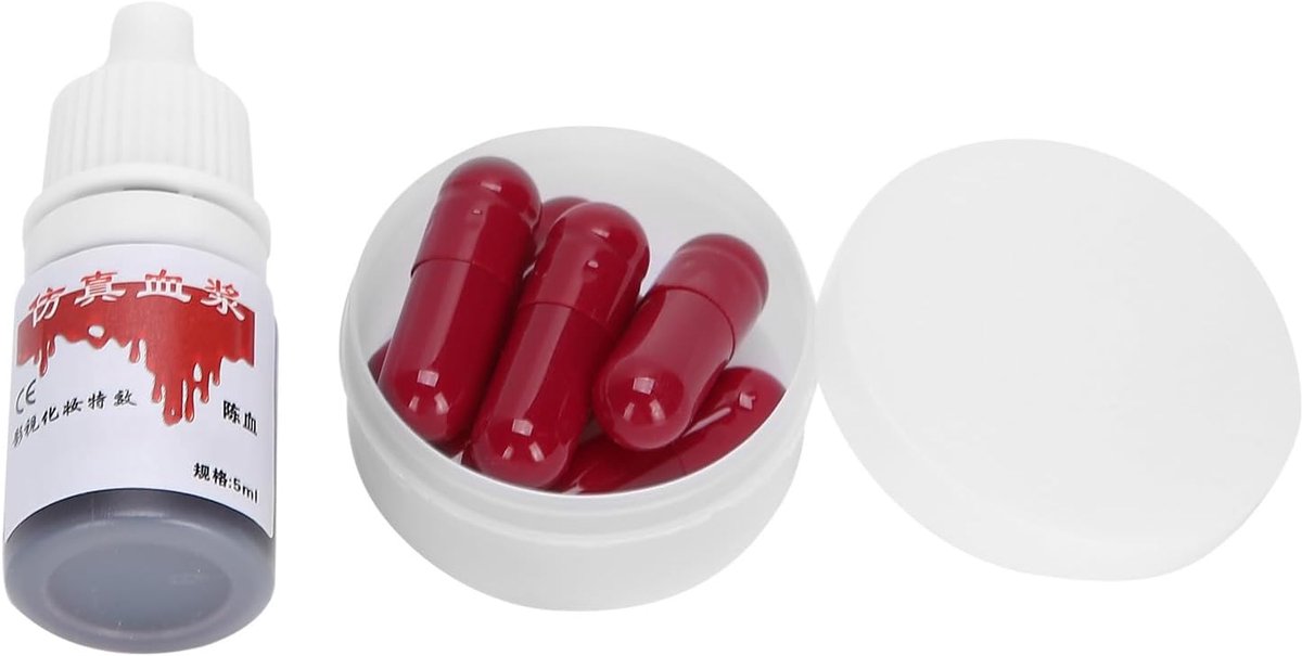 Blood Capsules - Realisti Fake Blood Make-up Kit met Speciale Effecten voor Vampier Zombie Halloween