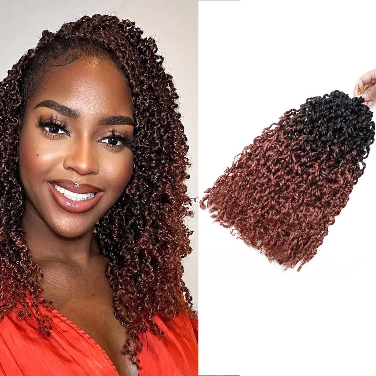 8 Inch Yanky Twist Crochet haar Pre-twist Vlechten Haar 5 Packs Mini Twist Crochet Vlechten Bouncy Korte Passie Twist Vlechten Haarextensies voor Vrouwen