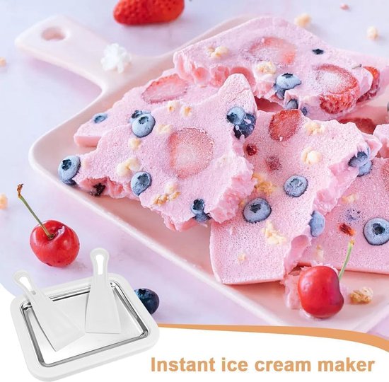 Zelfgemaakte Rolijs: Roller Pan met 2 Spatels voor Sorbet, Frozen Yogurt en Gelato, DIY IJs Machine — afbeelding 3
