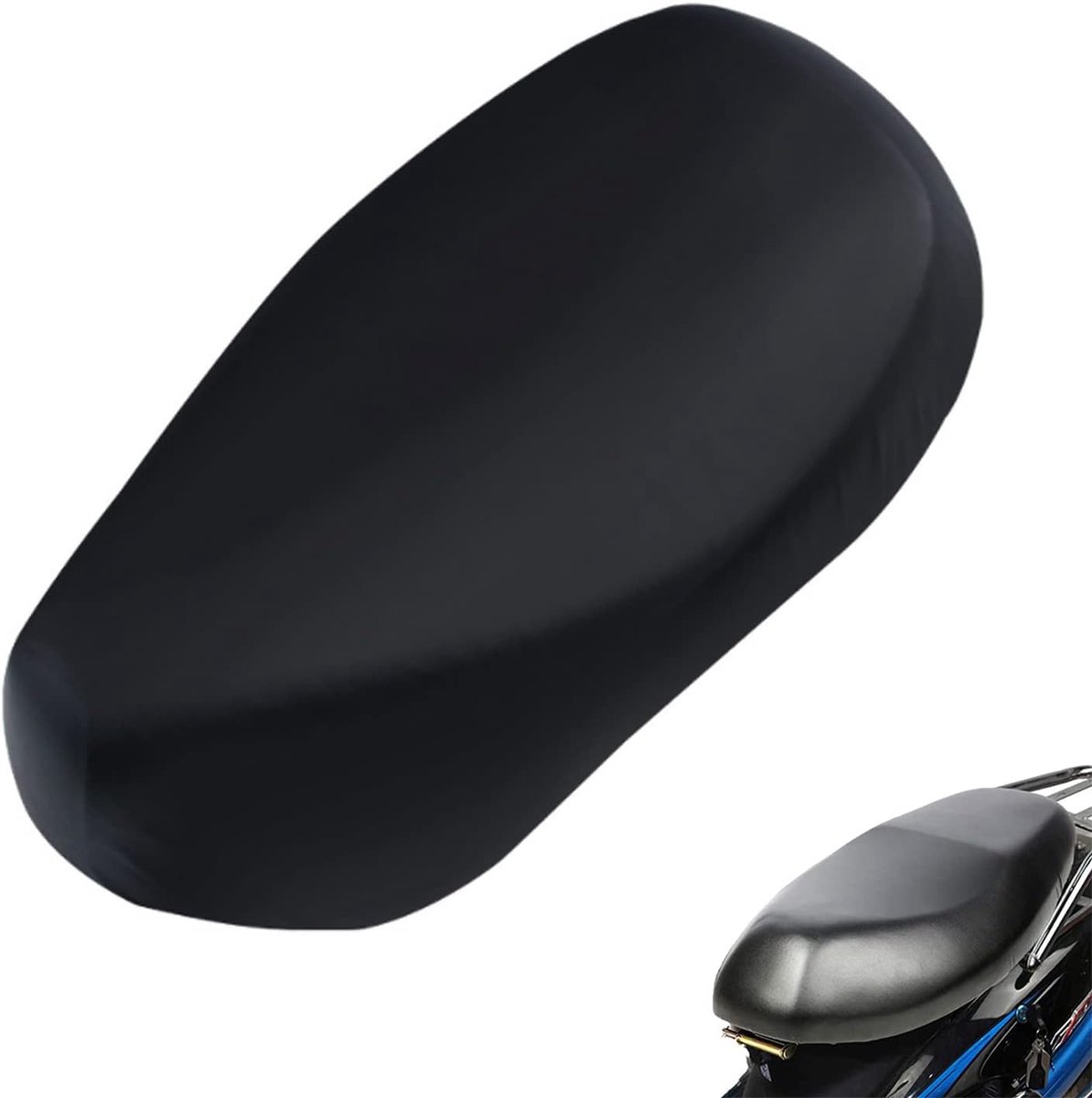 SnelShoppen - Universele PU Zitting Sofa Hoes - Waterdichte Kunstlederen Zitting Bescherming voor Scooter, Moped, Buiten - Zwart - 1 Stuk M