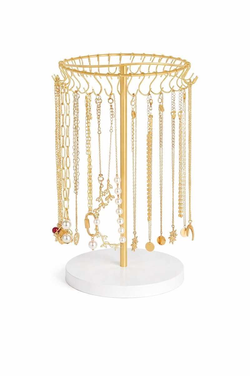 Omgoods - Halskettenstandaard van Metaal met 22 Haakjes - Sieraden Organizer