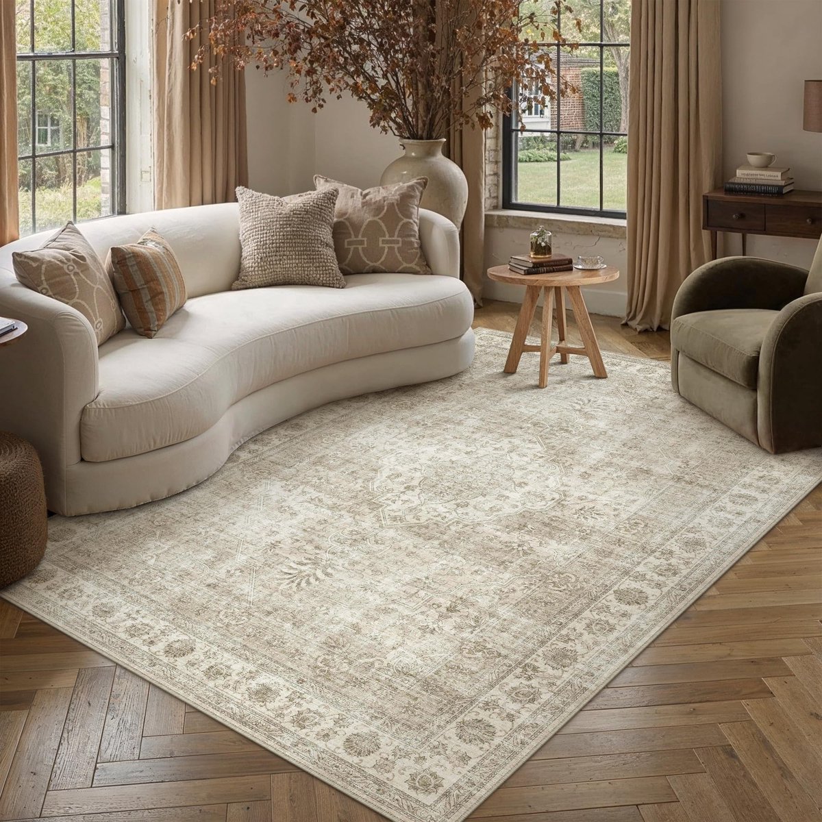 Omgoods - Vintage Vloerkleed 120x170cm - Wasbaar en Antislip