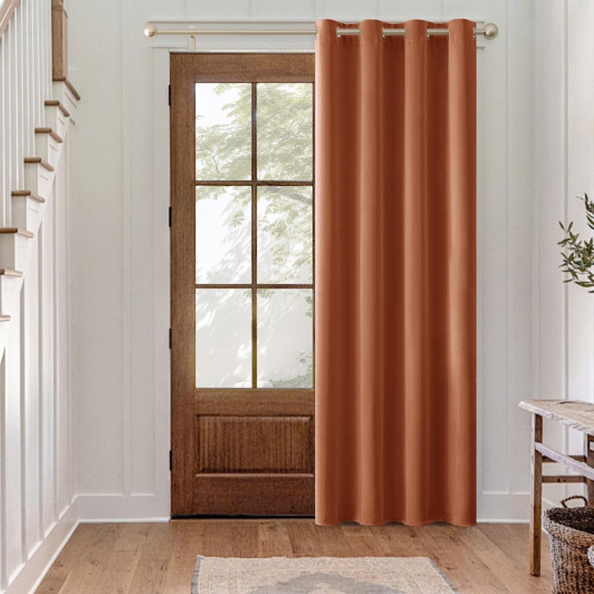 Omgoods - Verduisterende Gordijn Terracotta 225x140cm met Ringen