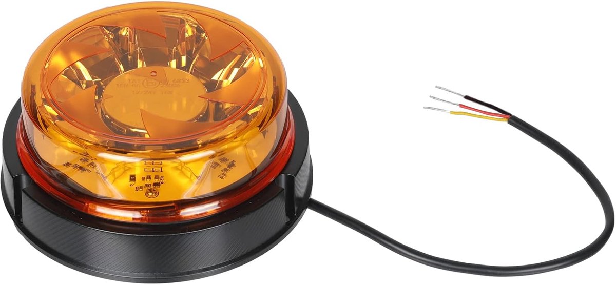 zwaailicht oranje waarschuwingslicht geel 12V 24V waterdicht 6 modi E-keurmerk voor auto vrachtwagen UTV SUV tractor vorkheftruck golfwagen aanhanger - schroef vast