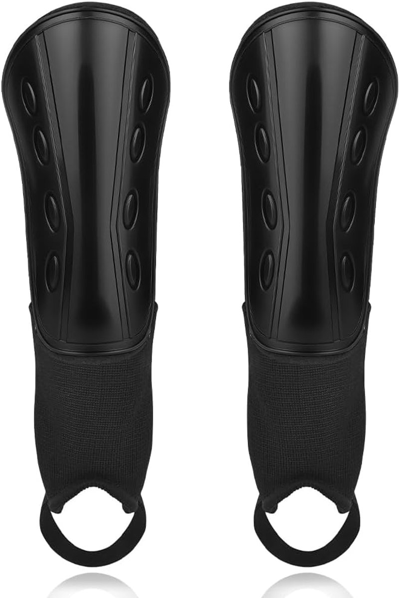 Scheenbeschermers, Ski Shin Guards, Enkelbescherming, Kuitbeschermende mouw voor Ski-Sport, Voetbal (A-Zwart-M)