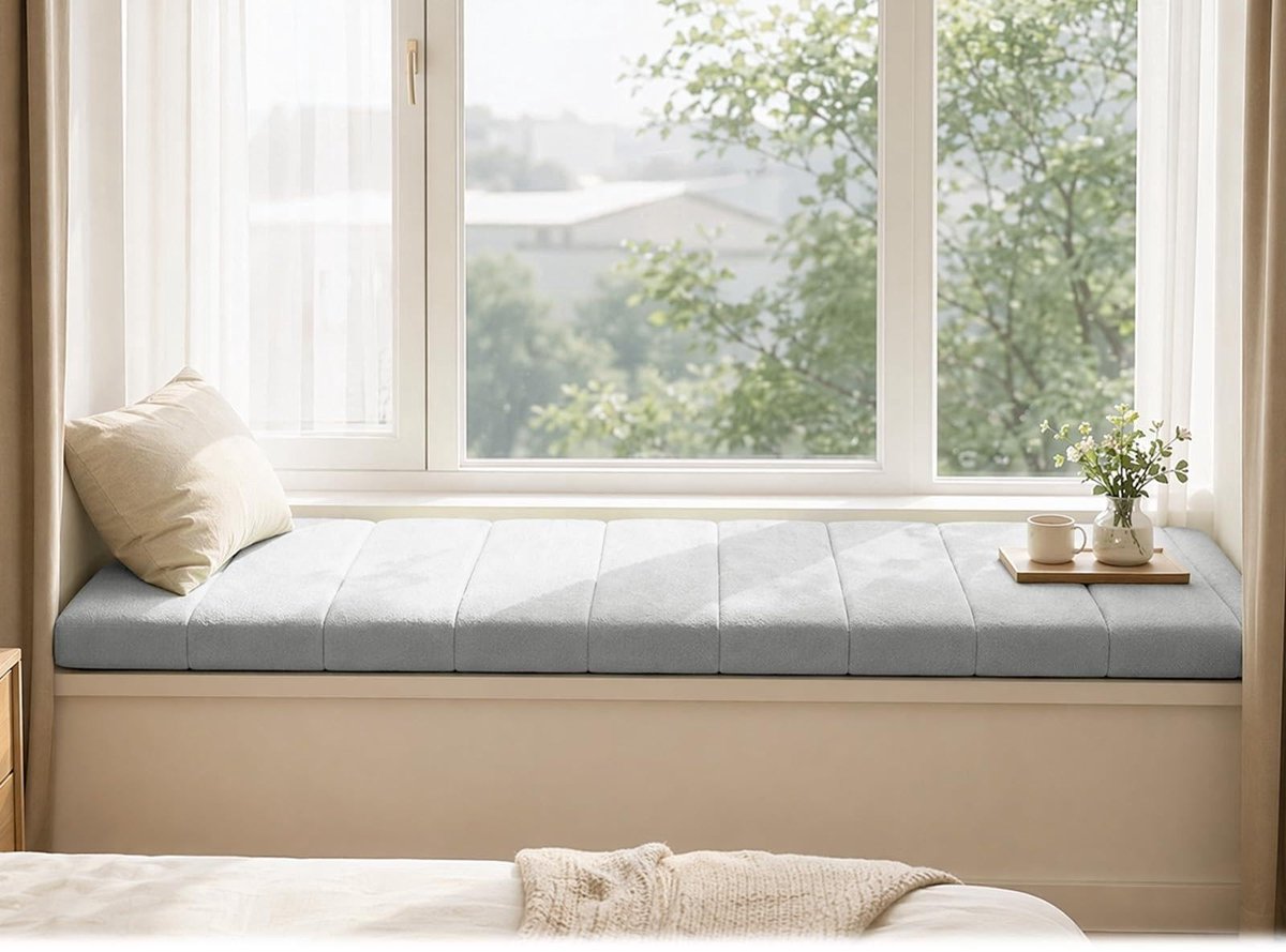 Omgoods - Tuinbank Kussen 100 x 40 cm - Verwijderbaar en Antislip - Lichtgrijs