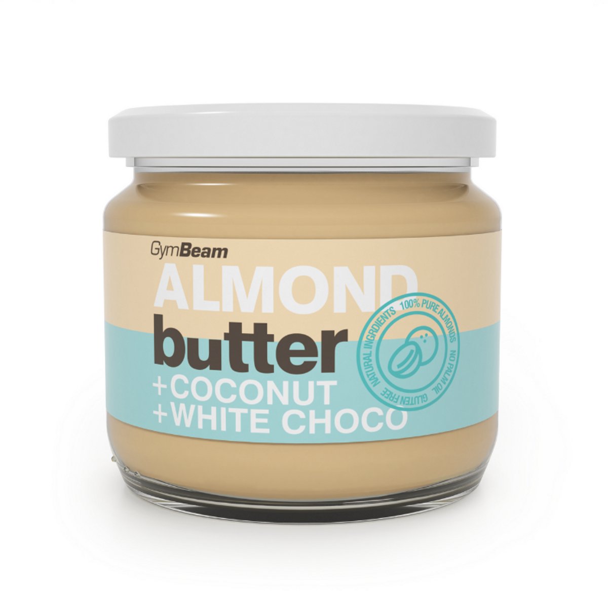 GymBeam Amandelboter met kokos en witte chocolade 8 x 340 g