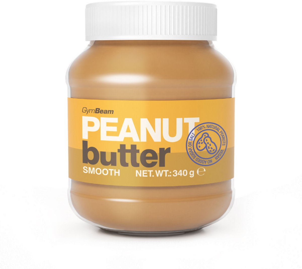 GymBeam Pindakaas 340 g glad