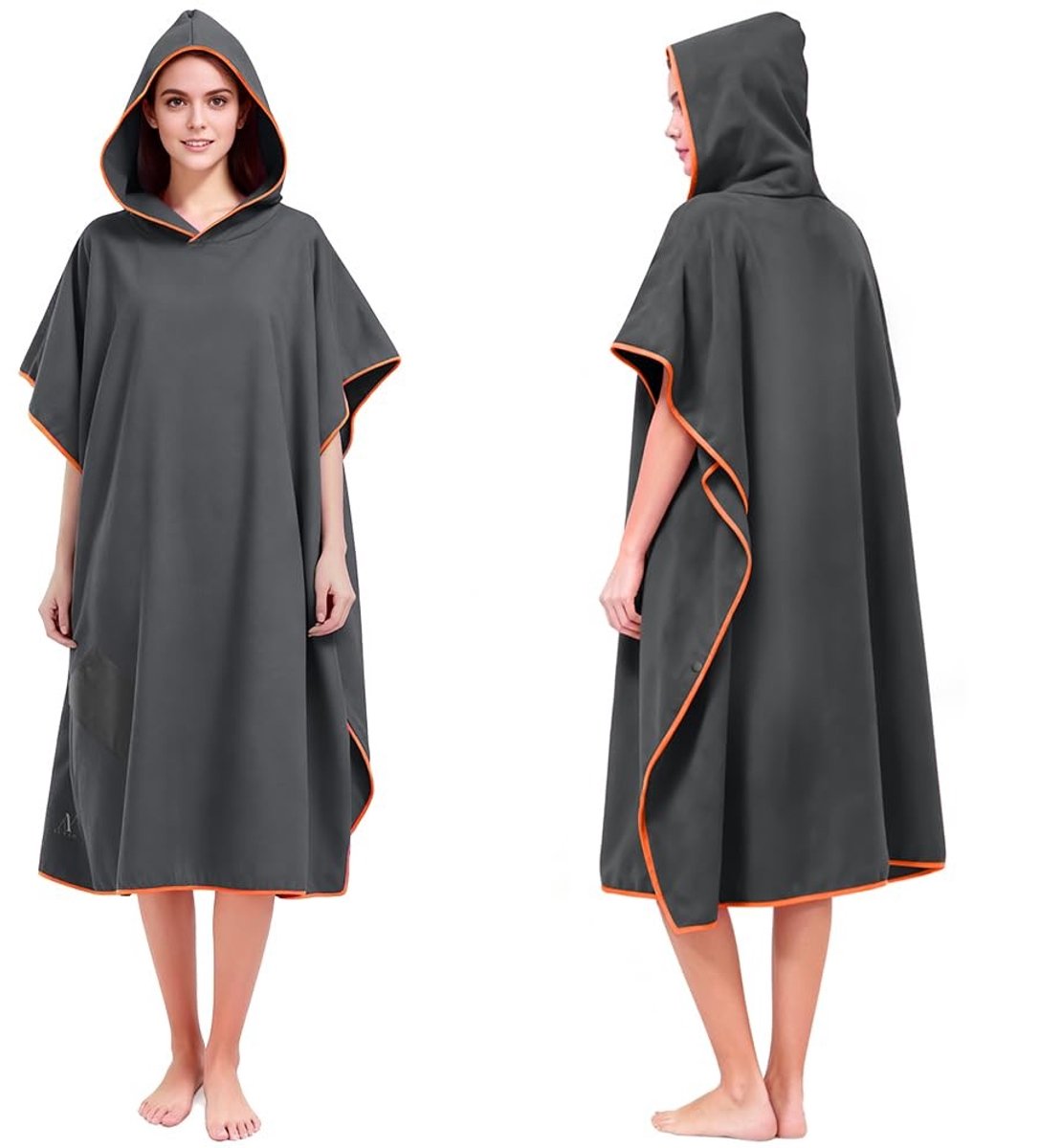 Omgoods - Poncho Handdoek met Capuchon voor Volwassenen Microvezel