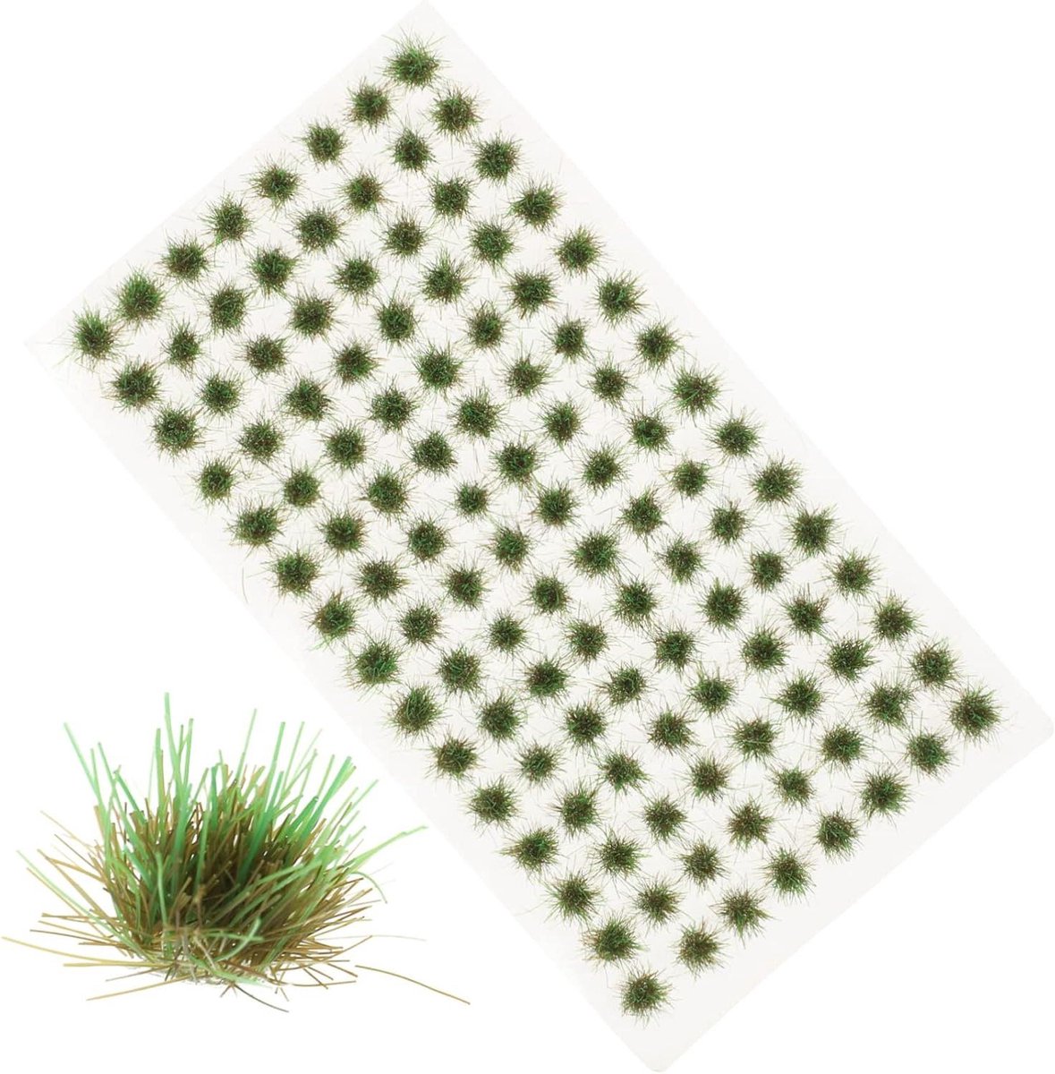 Miniatuur Gras Tuft - Model Kunstgras - Landschap Decoratie - Realistische Details - 0.4 x 0.4 x 0.6 cm - Groen