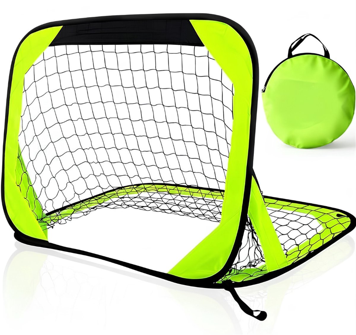 Lìon® Voetbaldoel - Voetbalgoal - Voetbal Doel - Neonlimoengroen - 70cm x 100cm x 70cm