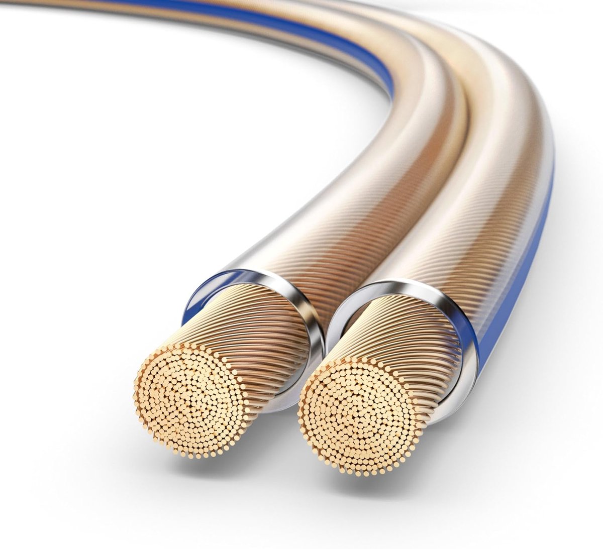 Luidsprekerkabel OFC 2 x 4,00mm² (0,10 mm), 10,0 m, transparant