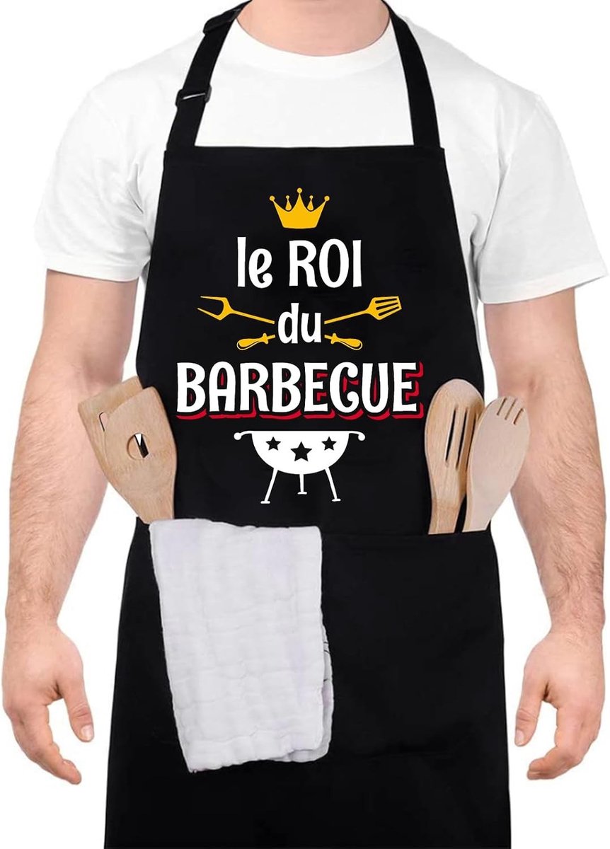 Verstelbare waterdichte barbecue schort voor mannen, gepersonaliseerd BBQ schort voor feestjes, verjaardagen en speciale gelegenheden - 60x80 cm