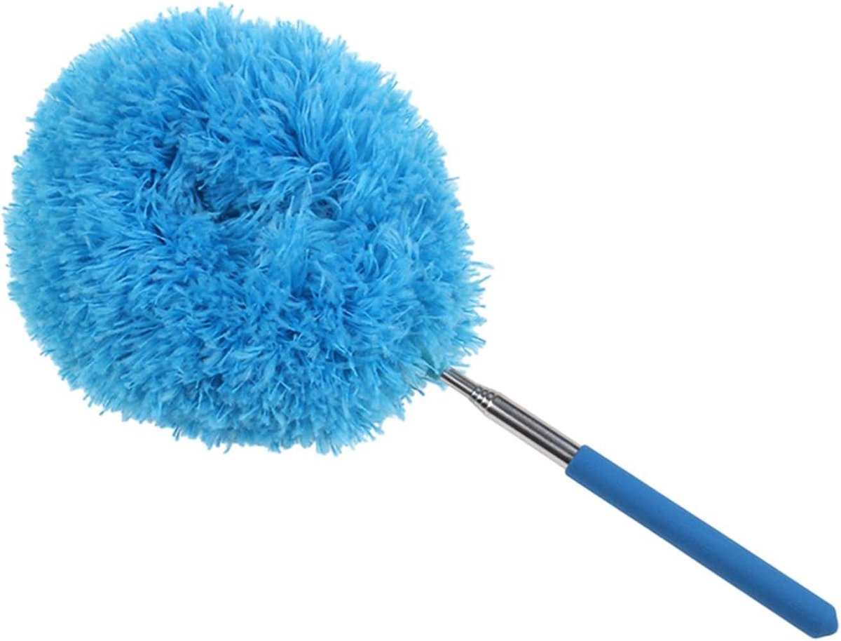 Plumeau Lange Steel - Stofwisser Telescopisch - Huishoudelijk Reinigen - Flexibele Stofkop - 33-80 cm - Blauw