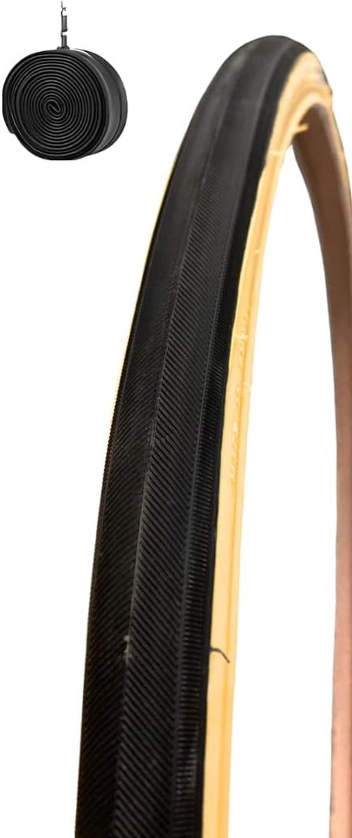 Fietsband met Binnenband - Racefietsband Stadsband - Veilig Fietsen - Slick Profiel - 700 x 28C - Zwart