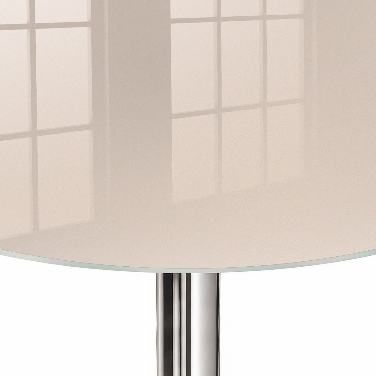 ArtPrintCave Warm beige Glazen Tafelblad fi70 cm - Tafelblad Rond - Beige Eettafel Met Glasplaat - Achtergronden en patronen Keukentafel
