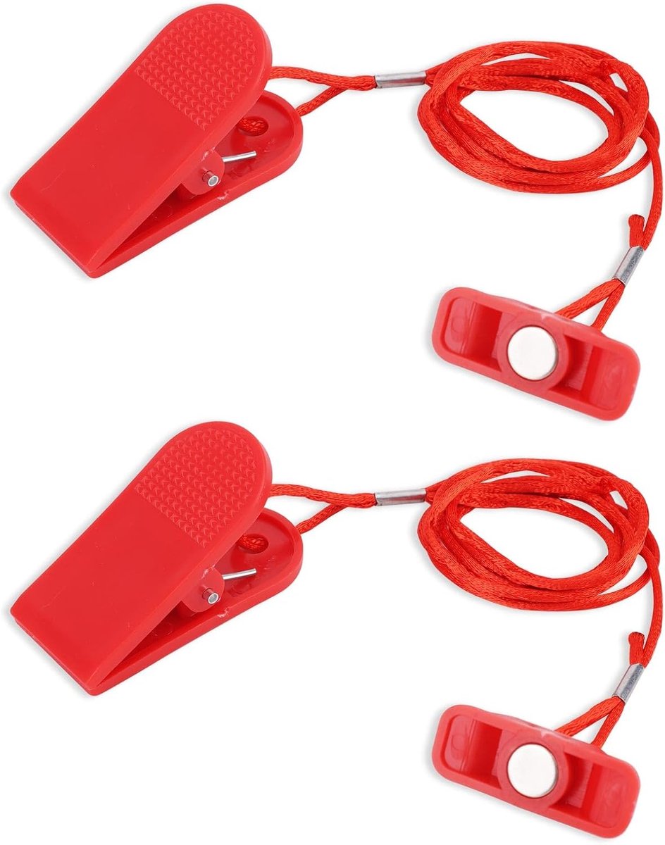 2st Universele Magnetische Veiligheidssleutels voor Loopbanden, Rechthoekige Magnetische Noodstopschakelaar voor de Meeste Loopbanden en Loopmachines