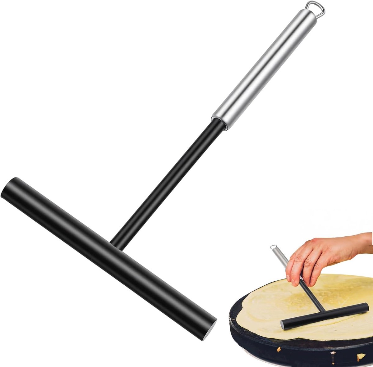 Pannenkoekenverdeler, 19,5 cm, roestvrij staal, pannenkoekenmaker, deegverdeler, pannenkoeken, making tool voor thuis, keuken, koken, bakgereedschap voor pannenkoeken, crêpe-deeg, palaatham