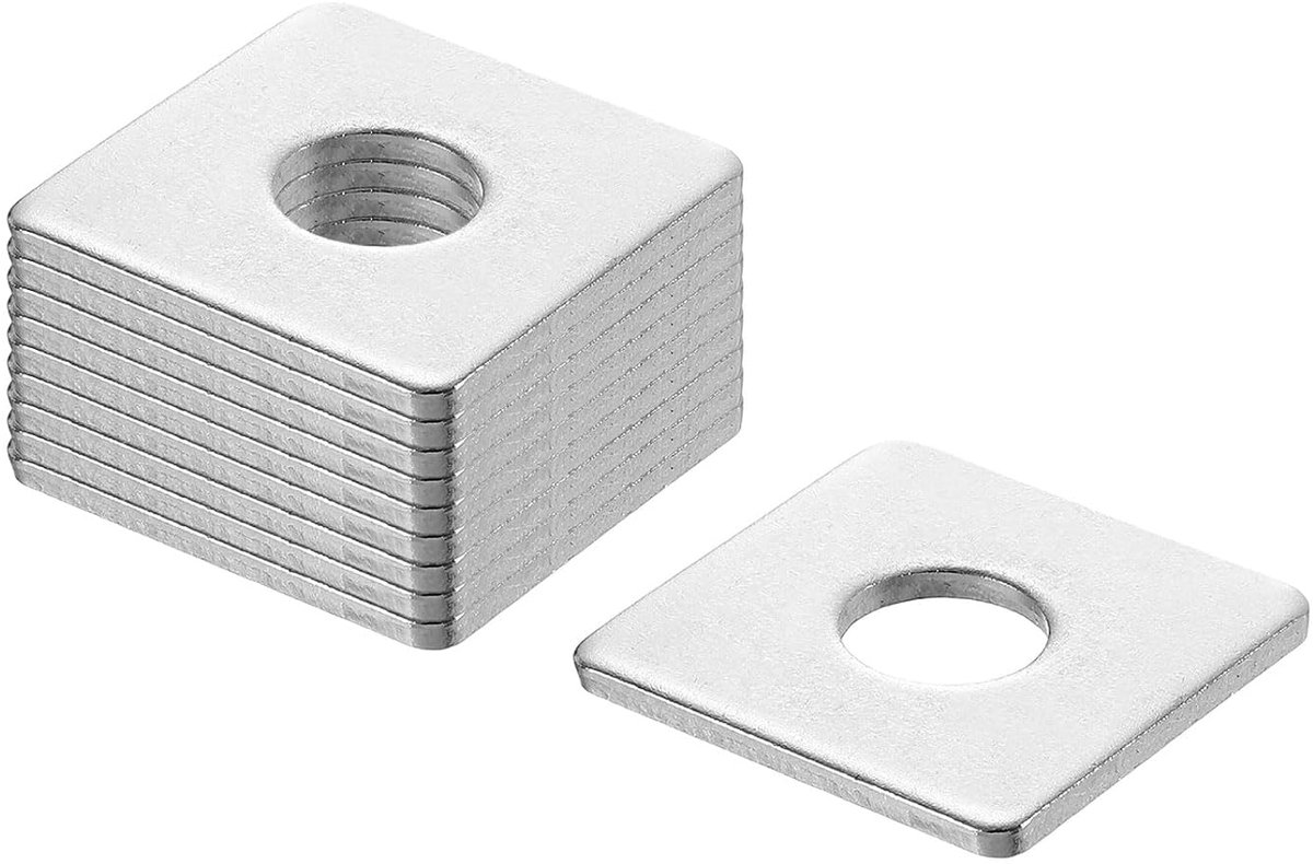 Vierkante sluitring M14 x 40 x 40 x 3 mm, 201 roestvrij stalen
