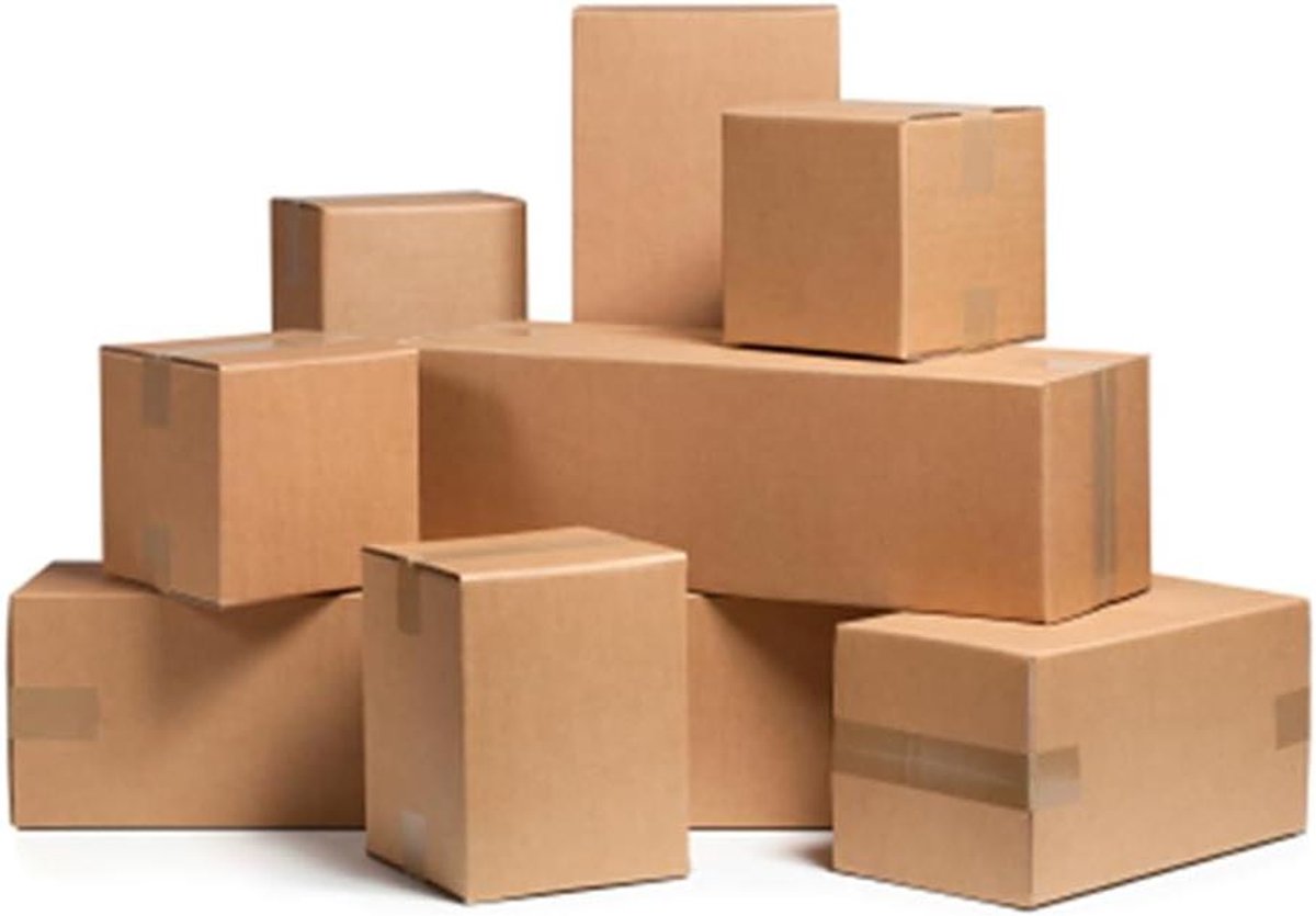 Verhuisdozen Karton - Verzenddozen Verpakking - Verhuizen Opslag - Licht Solide Robuust - 35 x 22 x 20 cm - Havana