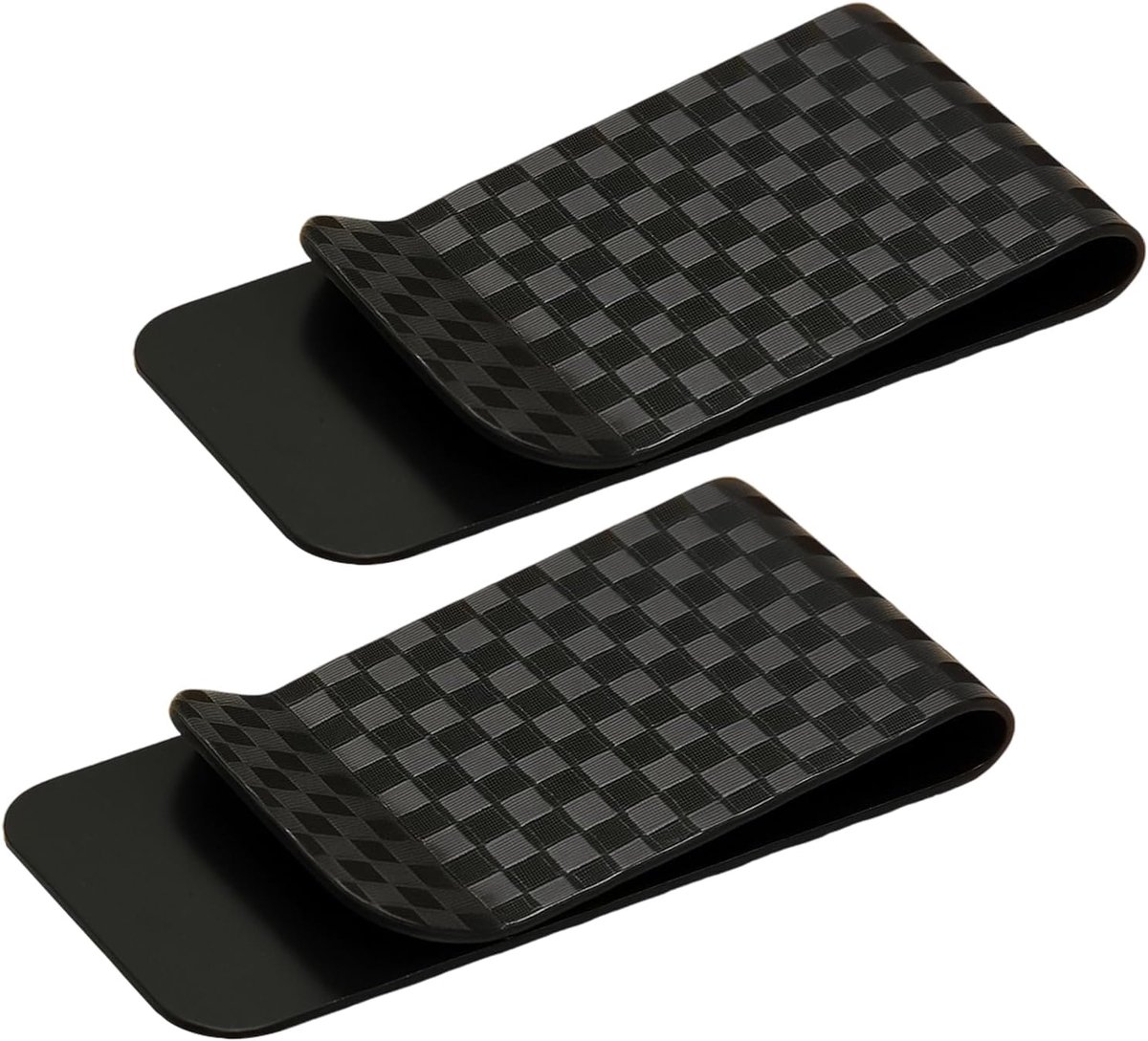 2 stuks koolstofvezel portemonnee, geldklem, creditcardhouder, 7,2 x 3,9 cm, voor bankbiljetten en kaarten, elegante geldclip voor heren, stabiele bankbiljettenklem als alternatief voor