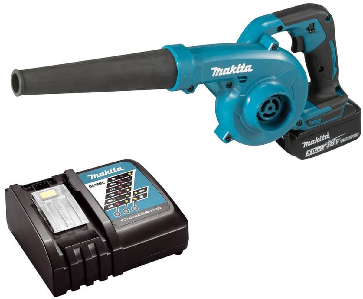 Makita - DUB185RT - 18V Li-Ion accu blaas- en zuigmachine set (1x 5,0Ah) - 192m³/uur