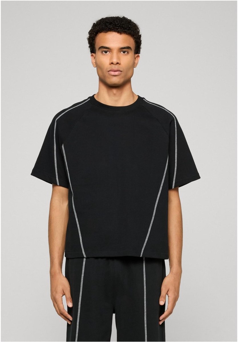 Urban Classics Contrast Seam Peached Heavy Heren Tshirt XXL Zwart