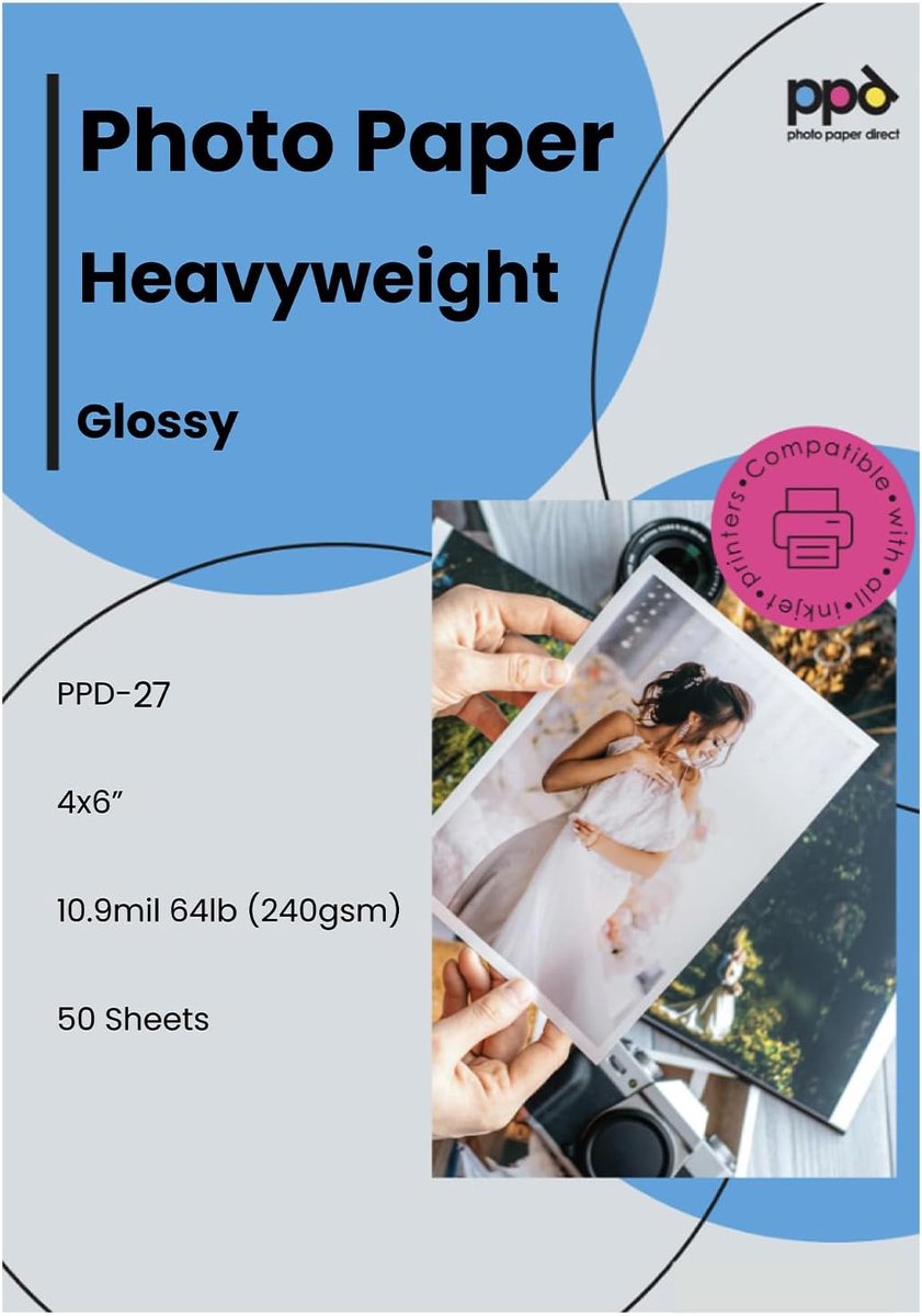 Fotokaarten 4x6" (ong. 10x15cm) - Inkjet fotopapier 260 g/m2 - Hoogglans, direct drogend - Professionele kwaliteit - ShopVlot