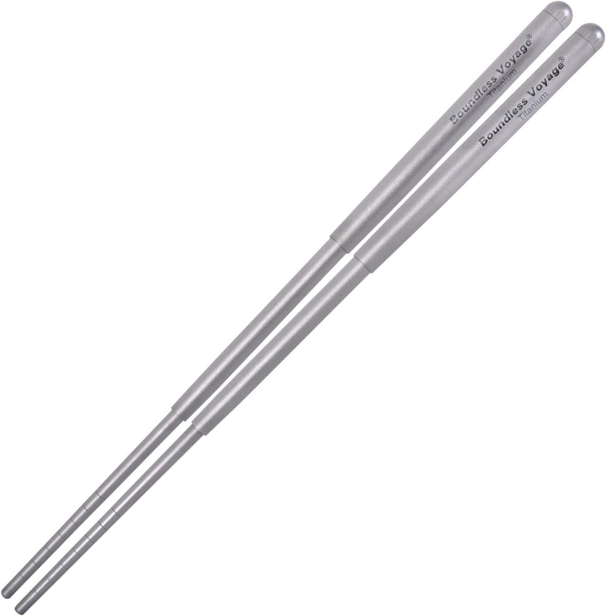 Vouwbare eetstokjes titanium - Ultra licht en roestvrij - Perfect voor camping en reizen - ShopVlot