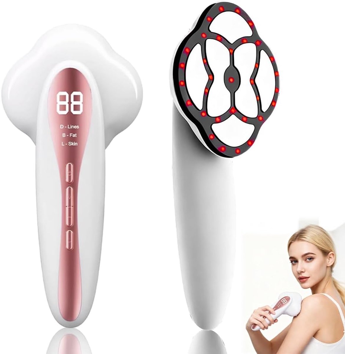 Cellulite massager elektrisch - 3 werkmodi - verwarmd handapparaat - vetverbrander voor taille en buik - ShopVlot