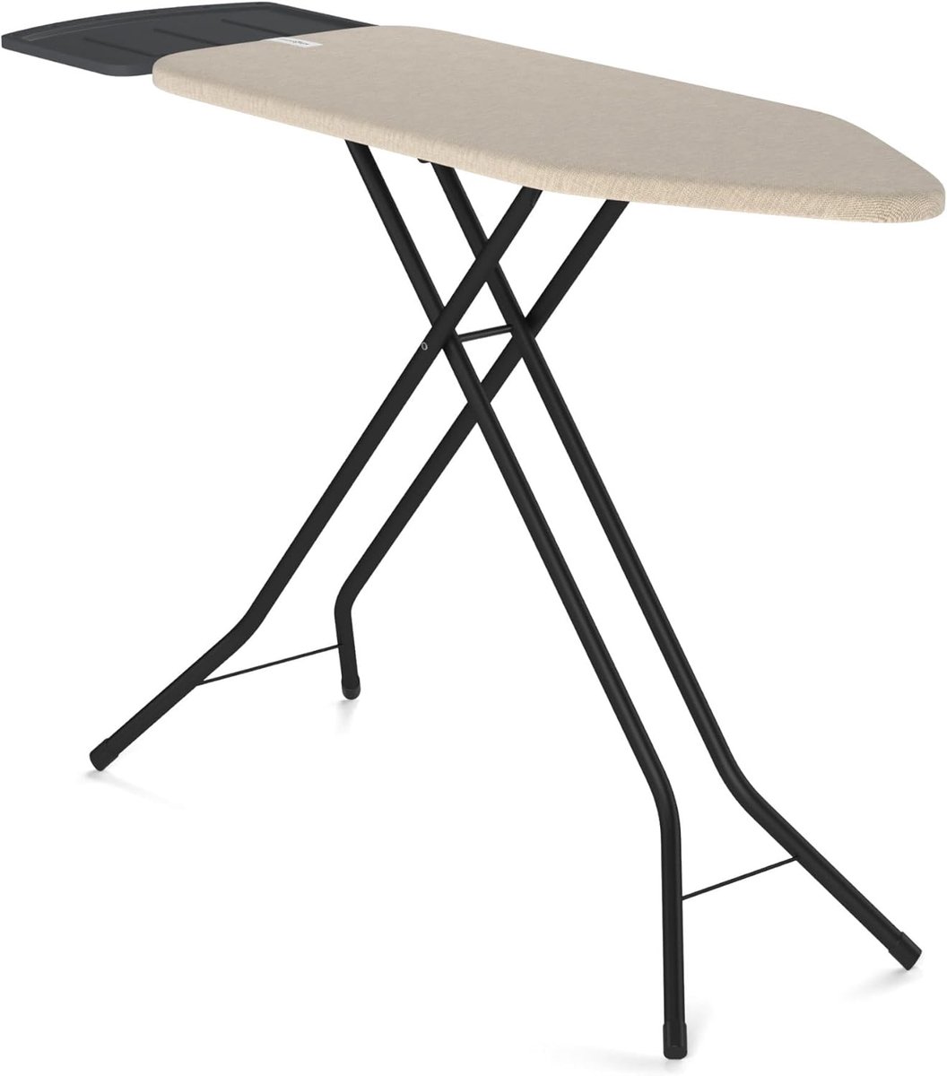 Strijkplank extra breed 124x44 cm - Beige - Hoogte verstelbaar - Luxe strijkervaring - ShopVlot
