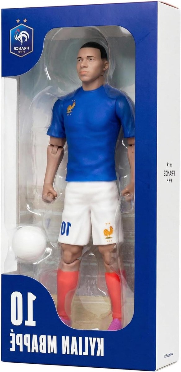 Voetbalfiguur Mbappé - Actiefiguur Verzamelfiguur - Voetbalfans - 10 Gewrichtspunten - 20 CM - Blauw