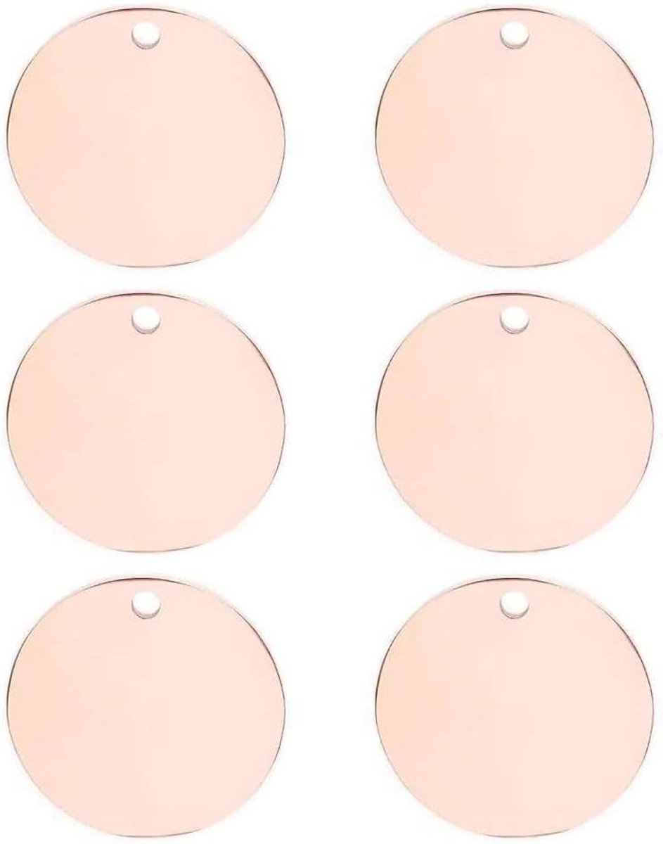 Huisdier ID-tags - Penning Hangers - Huisdier Identificatie - Op Maat Gegraveerd - 100 stuks - Roségoud