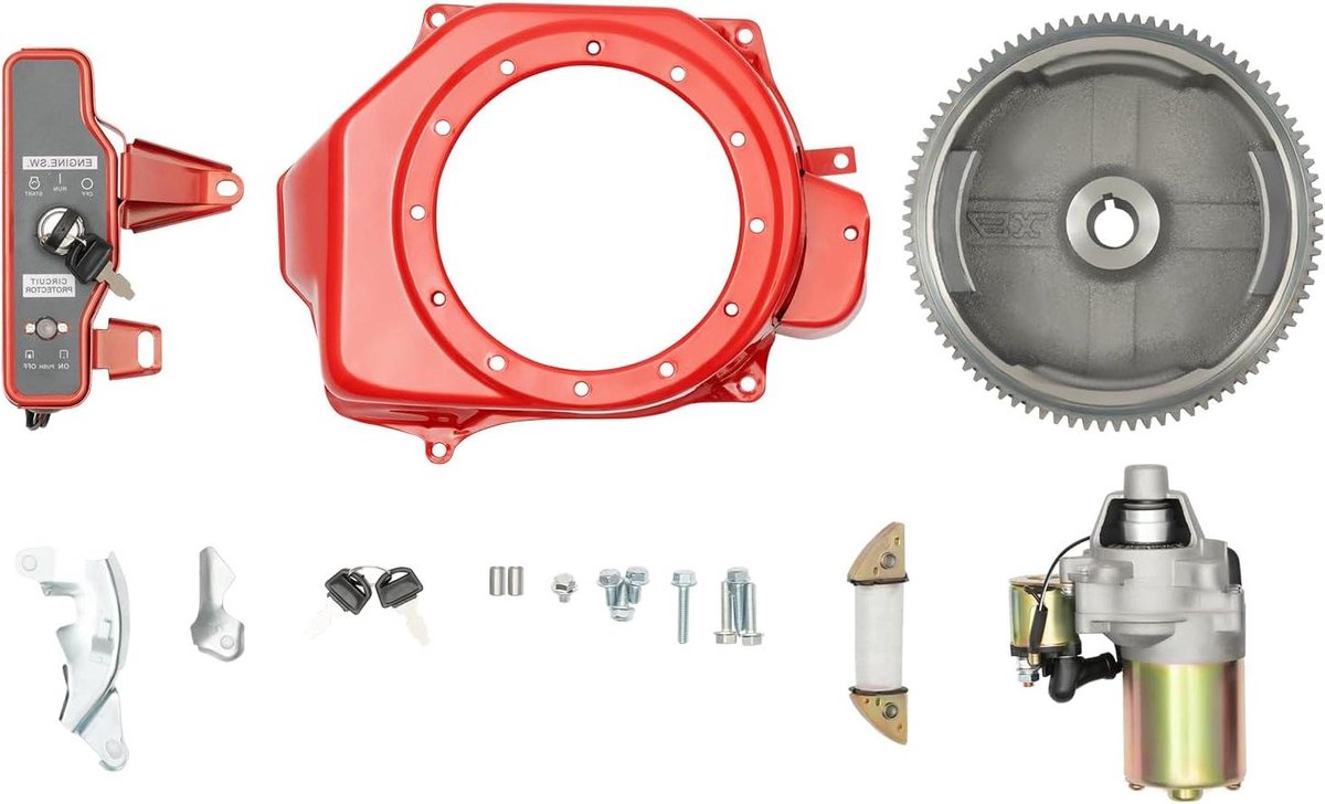 Elektrische Starter Kit - Startmotor Set - Motor Starten - 4-Takt Compatibel - 5.5/6.5 pk - Zwart