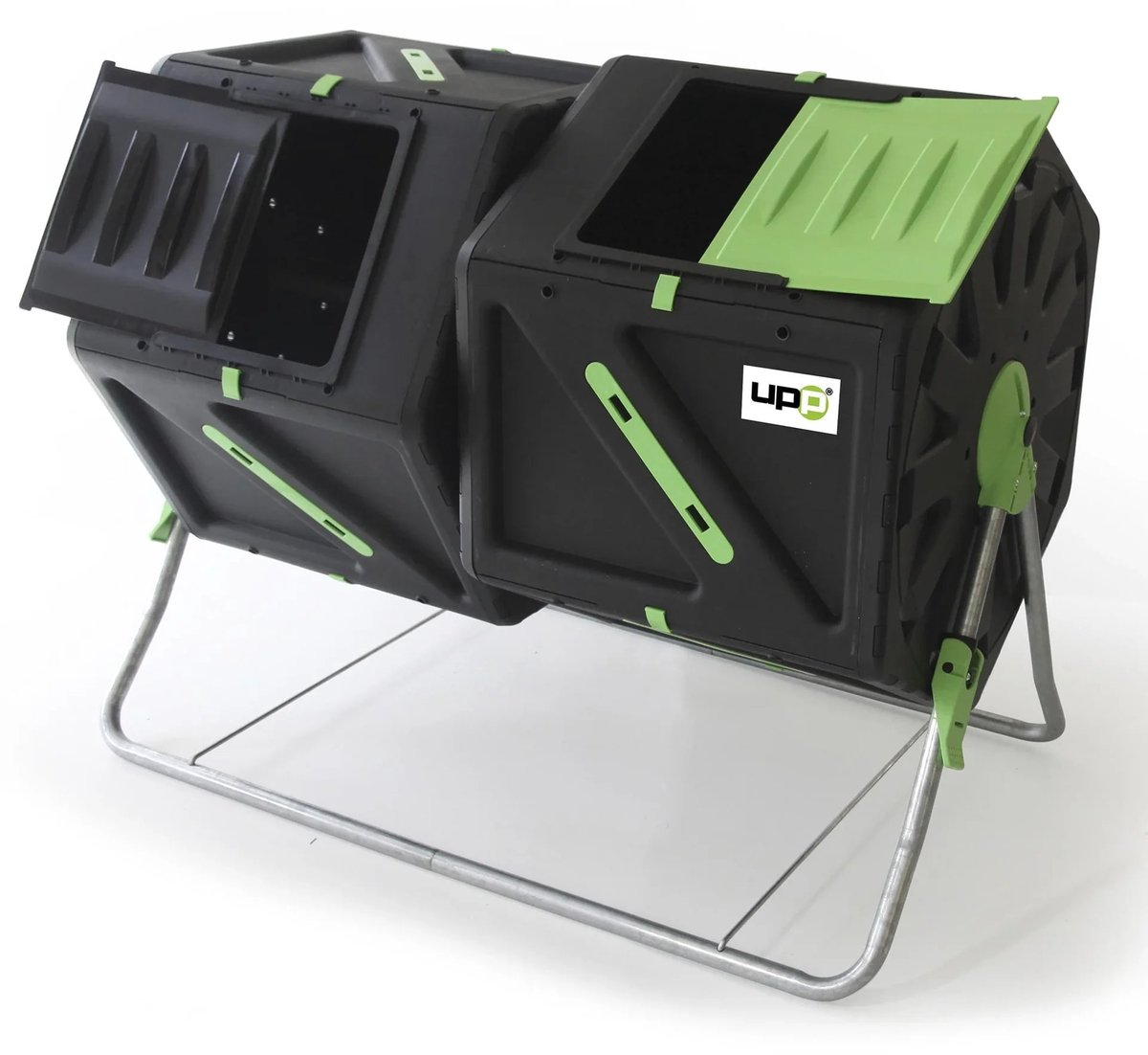 Trommelcomposter met 2 kamers van elk 105 liter