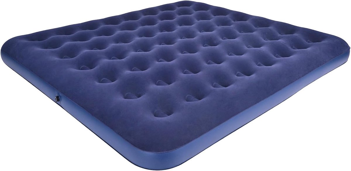 SnelShoppen - King Luchtbed, Opblaasbaar Bed, Double Maat 203 x 183 x 22 cm, Ideaal voor Camping, Hiking en Thuisgebruik