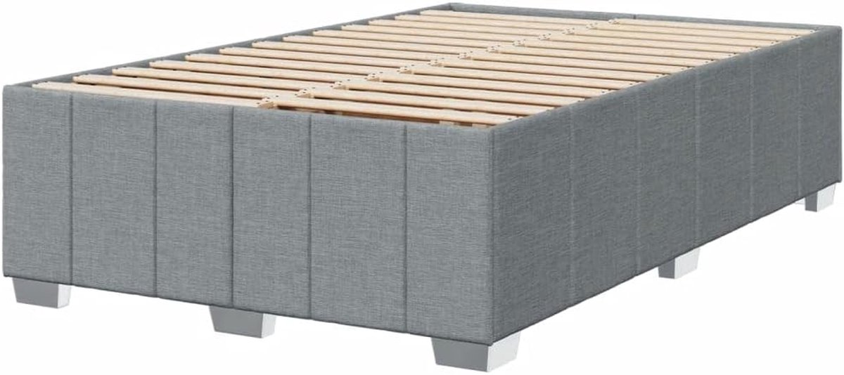 Bedframe - Bedombouw - Comfortabel Slapen - Lattenbodem Ondersteuning - 120x200 cm - Lichtgrijs