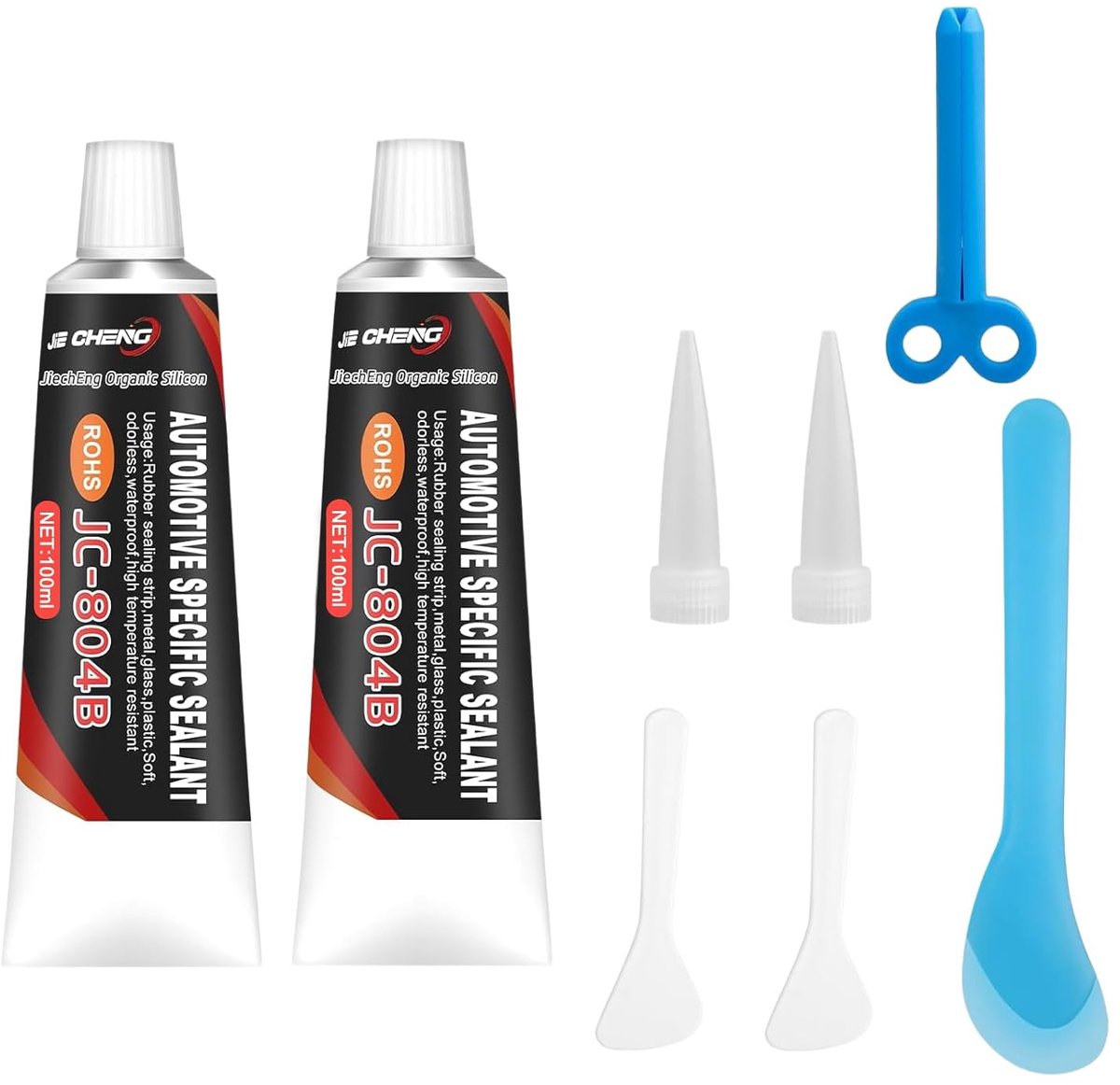 SnelShoppen - 2 Stuks Bandenlijm, Universele Lijm Zwart, Raamlijm Auto, Sealing Compound 100ml Voor Deurafdichting Auto, Veelzijdige Lijm Voor Diverse