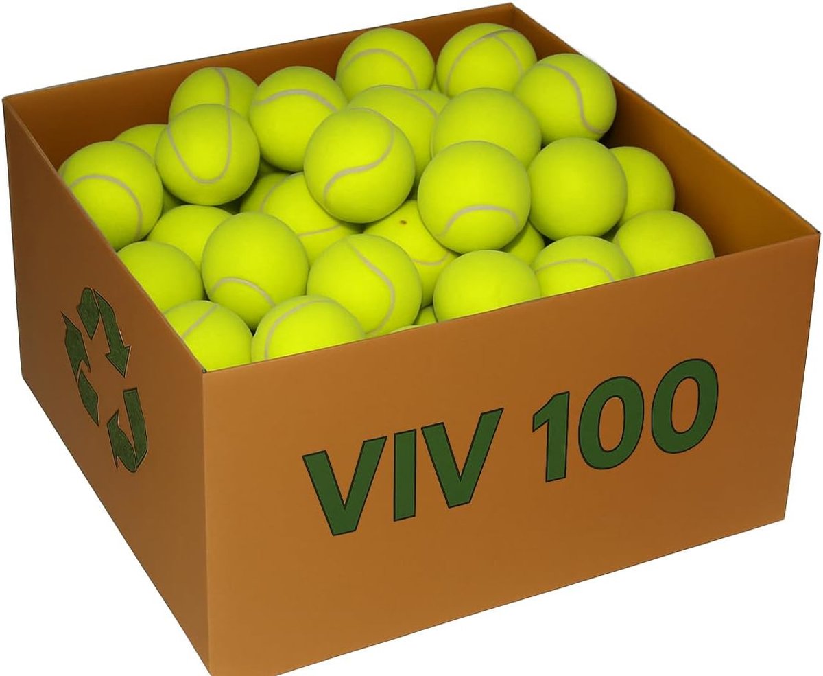 SnelShoppen - Tennisballen Set 100 Stuks - Officiële Maat 2.5 Inch - Duurzame Hondenballen en Trainingsballen - Perfect voor Tennis en Hondentraining