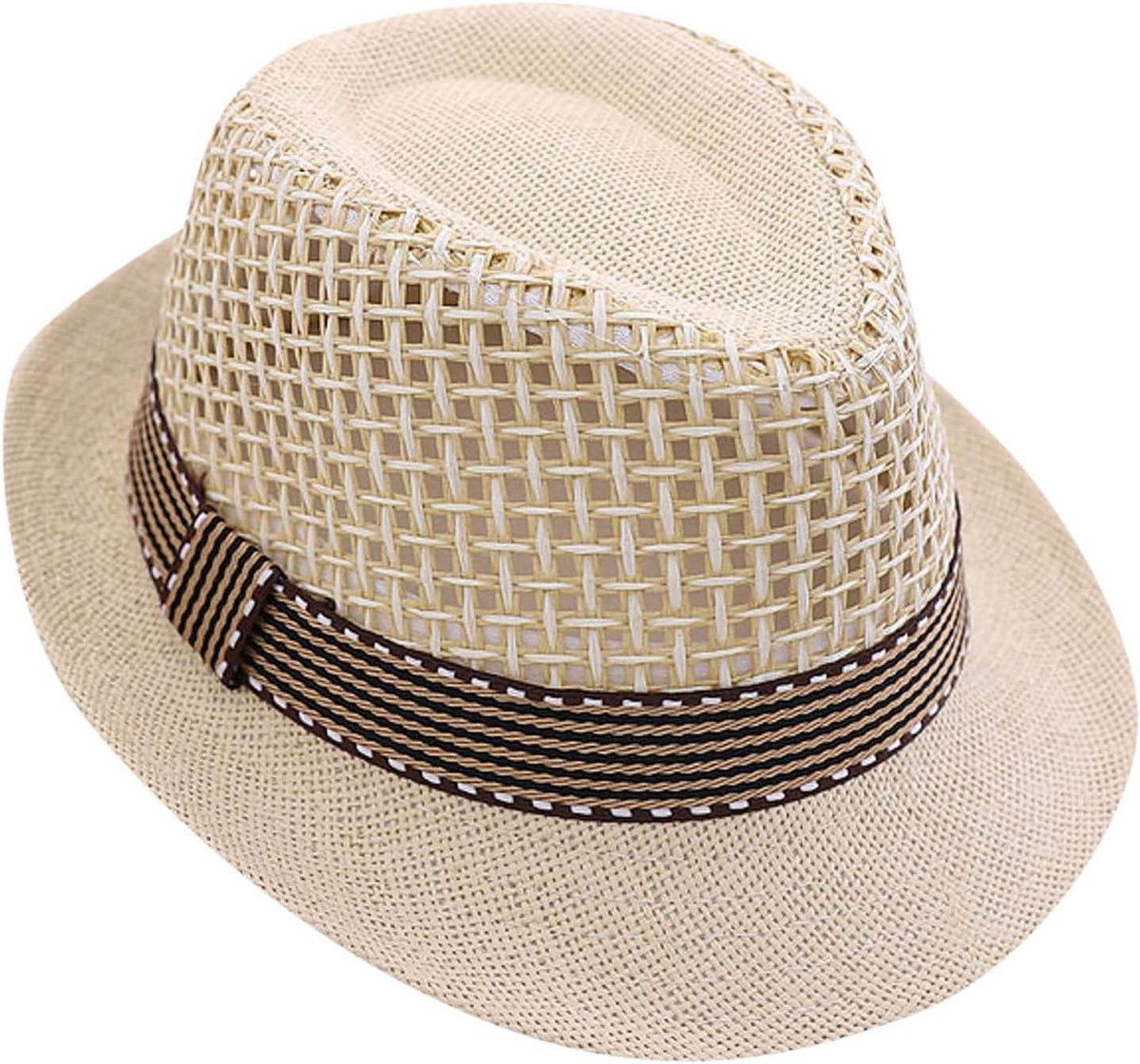 Zonnehoed Kinderen - Strohoed Meisjes - Zomerse Bescherming - Met Strik Detail - One Size - Natuurlijk