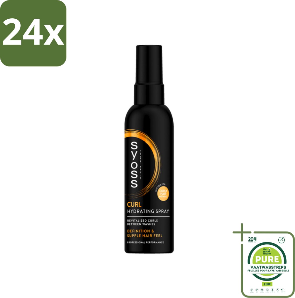 Syoss - Curls - Haarspray - Veerkrachtige Krullen - 150 ml - Voordeelverpakking - 24 stuks - Haarspray krullen - Krullen definieren