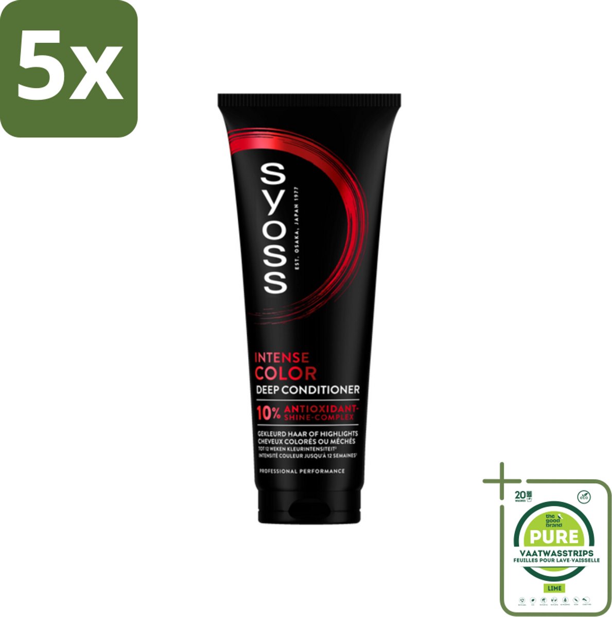 5 x Syoss - Color - Conditioner - Kleurbehoud tot 12 Weken - 250 ml - Grootverpakking - Kleurbehoud - Conditioner Voor Gekleurd Haar - Glans Conditioner - Haarkleur Intensief - Syoss Conditioner
