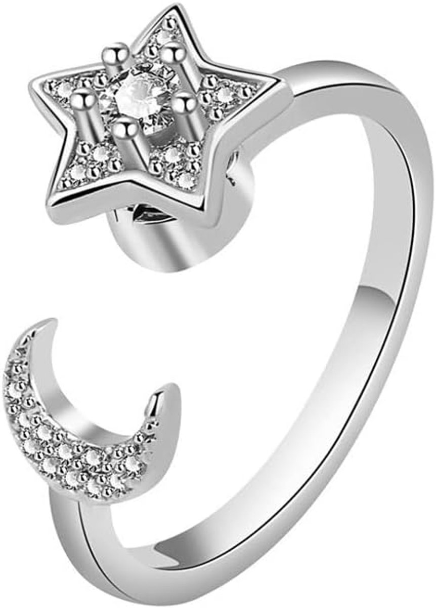 Ringen tegen angst, voor dames, 925 zilveren damesringen, open