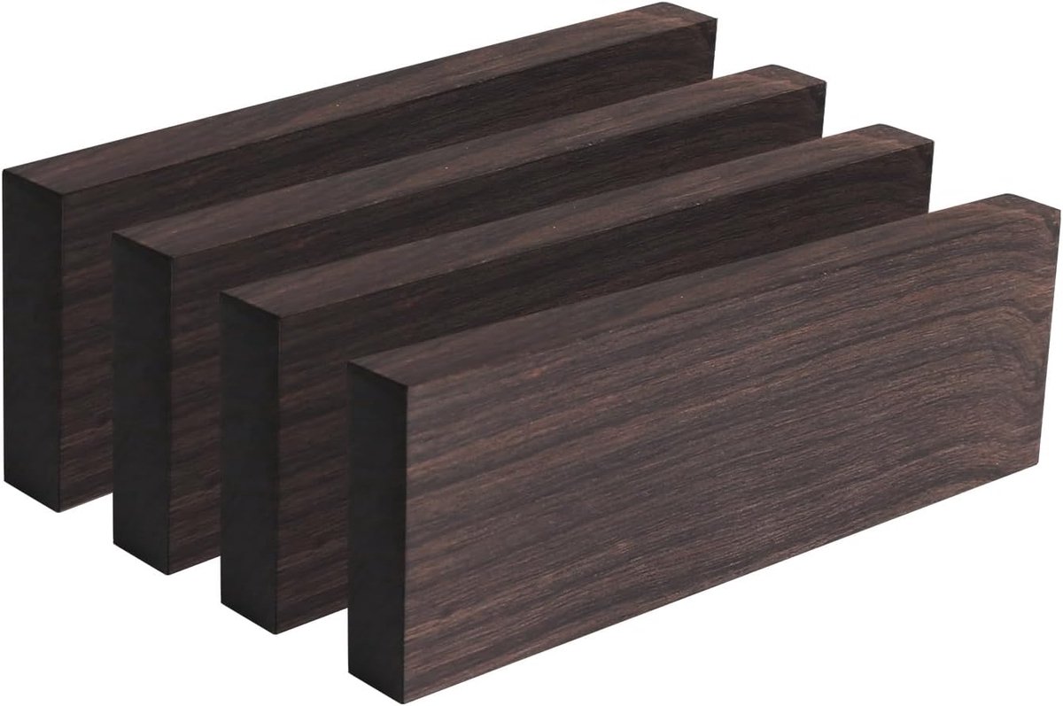Houten blok, ebbenhout blank - 3/8"x1.5"x5" 120 40 10mm