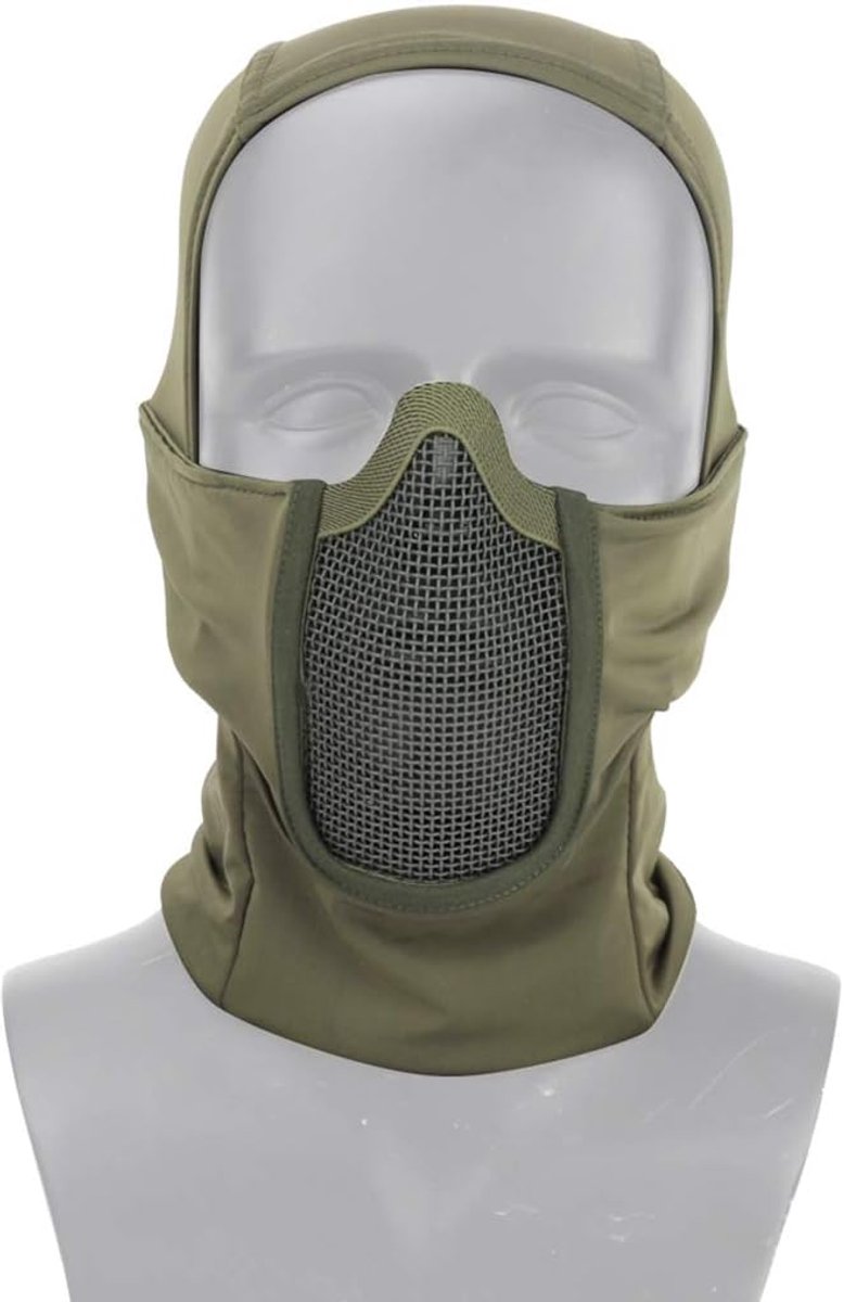 Airsoft mesh masker, stijl volledige gezichtsbescherming kap voor Cs War Game, BB Gun, Hunting, Paintball (OD)