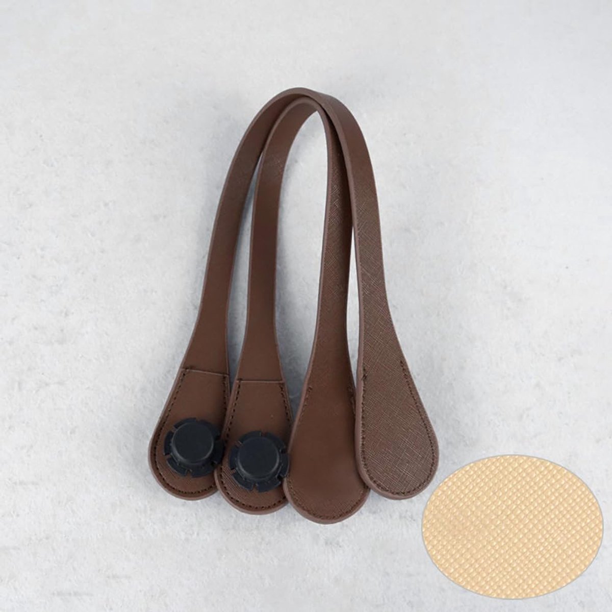 1 paar lange korte obag Slanke pu lederen handvatten voor O bag
