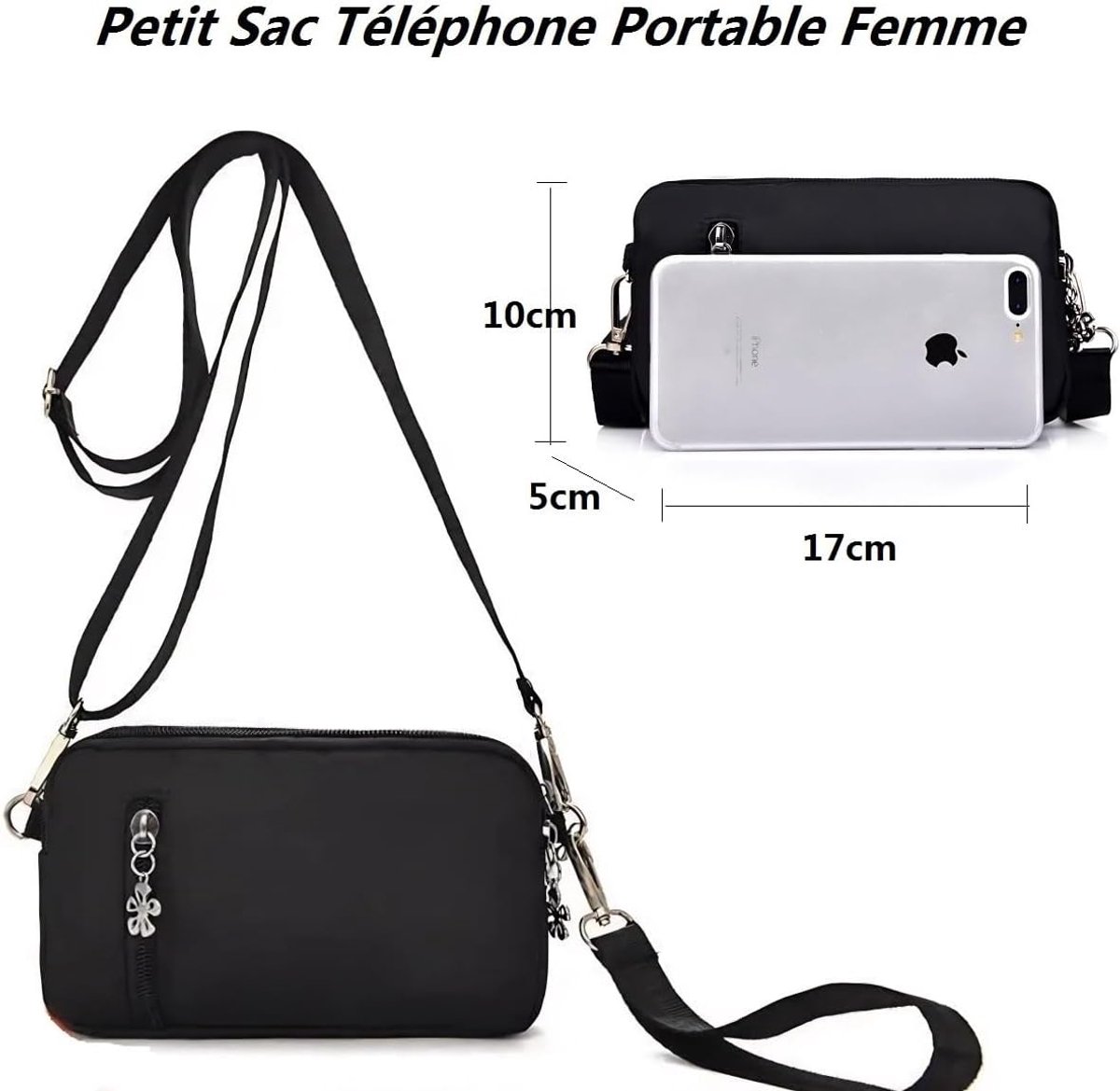 schoudertas voor dames, kleine telefoontas voor dames, kleine portemonnee, schoudertas, telefoon, crossbody tas